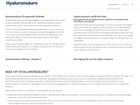 hyaluronsaeure.ch Webseite Vorschau