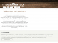massgenau.ch Webseite Vorschau