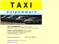 vorpommern-taxi.de Webseite Vorschau