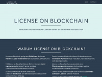 license-on-blockchain.org Webseite Vorschau