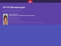af-fa-uebersetzungen.de Webseite Vorschau