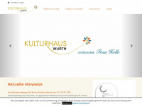 kulturhaus-wuerth.de Webseite Vorschau