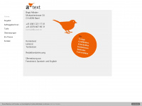 a-text.ch Webseite Vorschau