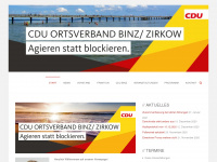 cdu-binz.de Webseite Vorschau
