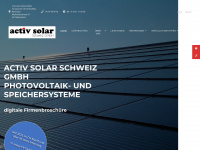 activ-solar.ch Webseite Vorschau