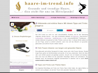 haare-im-trend.info Webseite Vorschau