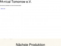 musical-tomorrow.de Webseite Vorschau