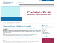 youthmedialife.univie.ac.at Webseite Vorschau