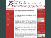 baukultur-kaiserslautern.de Webseite Vorschau