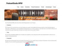 podcaststudio.nrw Webseite Vorschau