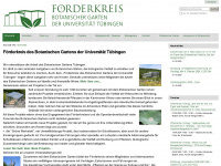 foerderkreis-botgarten-tuebingen.de Webseite Vorschau
