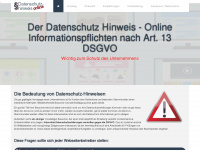 datenschutzhinweis-online.de Webseite Vorschau