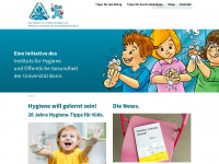 hygiene-tipps-fuer-kids.de Webseite Vorschau