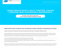 aruba-boat-charters.com Webseite Vorschau