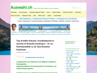 auswahl.ch Webseite Vorschau