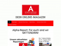 alpha-report.de Webseite Vorschau