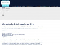 lateinamerikaarchiv.de Webseite Vorschau