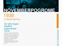 pogrome1938-niedersachsen.de Webseite Vorschau