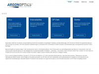 argon-optics.com Webseite Vorschau