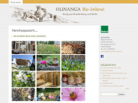 hunanga-honig.de Webseite Vorschau