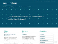 mauritiuspensionskasse.ch Webseite Vorschau