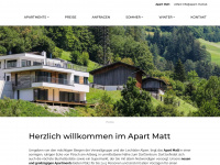apart-matt.at Webseite Vorschau