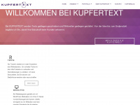 kupfertext.ch Webseite Vorschau