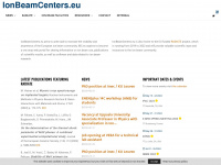 ionbeamcenters.eu Webseite Vorschau
