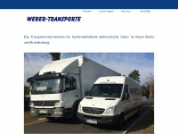 weber-transporte.de Webseite Vorschau