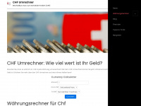 chf-umrechner.ch Webseite Vorschau