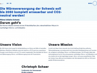 waermeinitiative.ch Webseite Vorschau