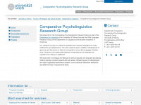comparative-psycholinguistics.univie.ac.at Webseite Vorschau
