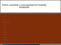 gamisport.hu Webseite Vorschau