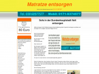 matratzen-berlin-entsorgen.de Webseite Vorschau