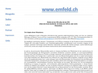 emfeld.ch Webseite Vorschau