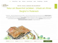 ahner-berghof.com Webseite Vorschau