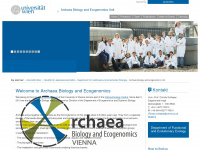 archaea.univie.ac.at Webseite Vorschau