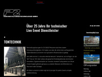 p2veranstaltungstechnik.de Webseite Vorschau
