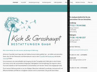 kick-groshaupt-bestattungen.de Webseite Vorschau