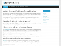 zocken.info Webseite Vorschau
