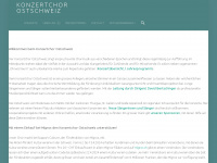 konzertchorostschweiz.ch Webseite Vorschau