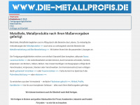 die-metallprofis.de Webseite Vorschau