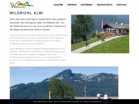 wildbichlalm.at Webseite Vorschau