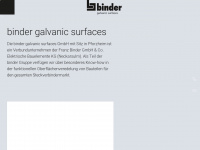 binder-galvanicsurfaces.de Webseite Vorschau
