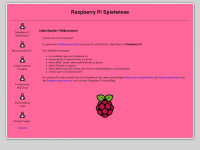 raspberrypispielwiese.de Webseite Vorschau