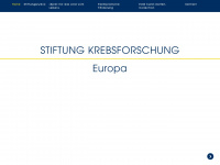 stiftung-krebsforschung-europa.eu Webseite Vorschau