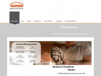 baeckerei-hansen.de Webseite Vorschau