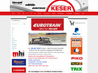 modelleisenbahnen-keser.de Webseite Vorschau