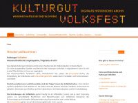 kulturgut-volksfest.de Webseite Vorschau