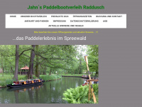 paddelbootverleih.com Webseite Vorschau